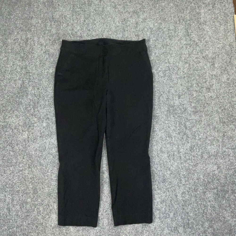 Spanx Pants Womens Size M Black Capri Pull on Casual